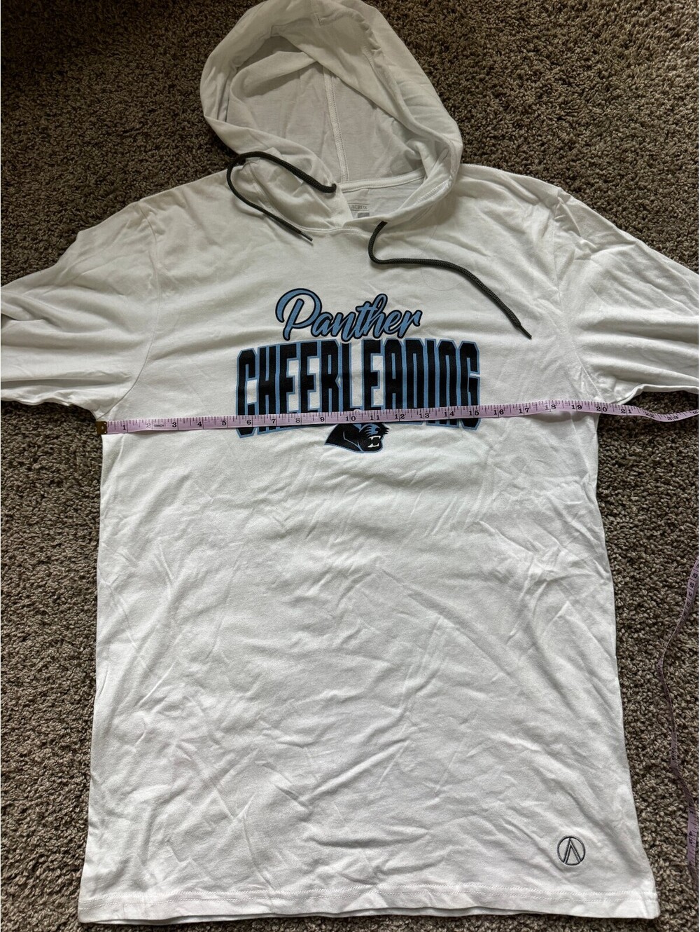 North & Acrux White Panther Cheerleading Hooded Long Sleeve Shirt Medium - Picture 3 of 4